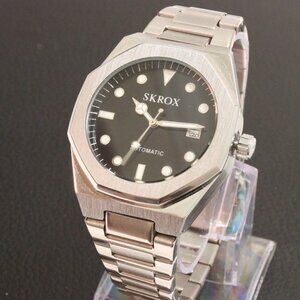 Men's Integrated Bracelet Sports Watch  Automatic See Through Case back 41mm